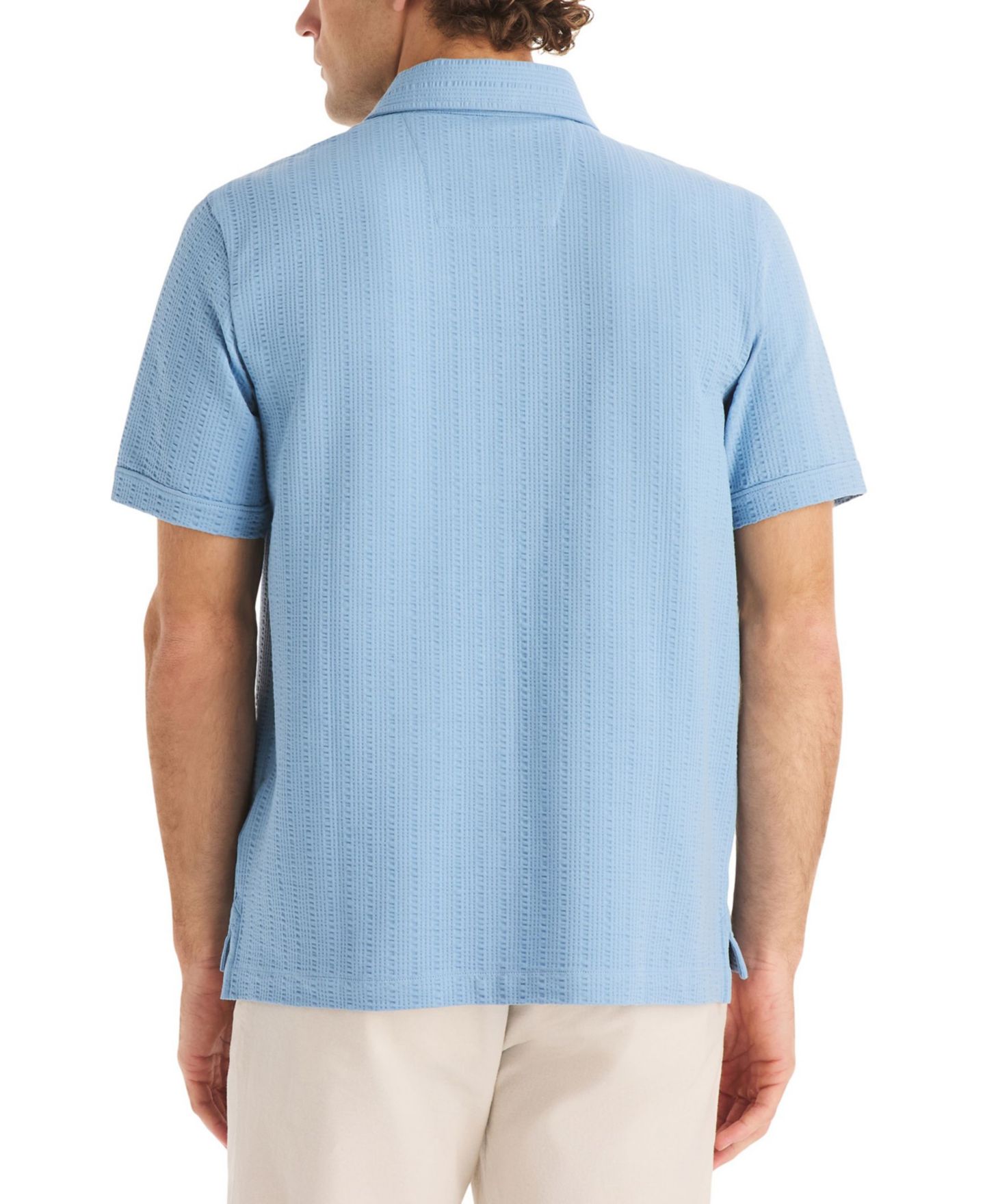 Мужская рубашка Nautica Seersucker Short-Sleeve, цвет: Allure — фото 4