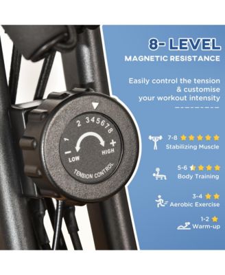 Folding Exercise Bike w/ Arm Resisce Bands,