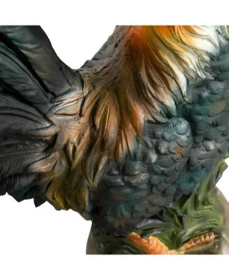 22.8" Rooster Garden Statue - Large Concrete Chicken Figurine for Outdoor, Garden, Backyard, Deck, Office, and Home Decor