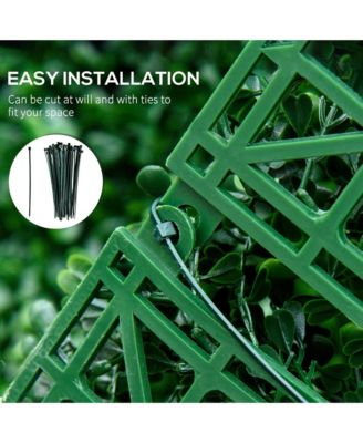 12 PCS 20" Artificial Boxwood Privacy Hedge Screen,