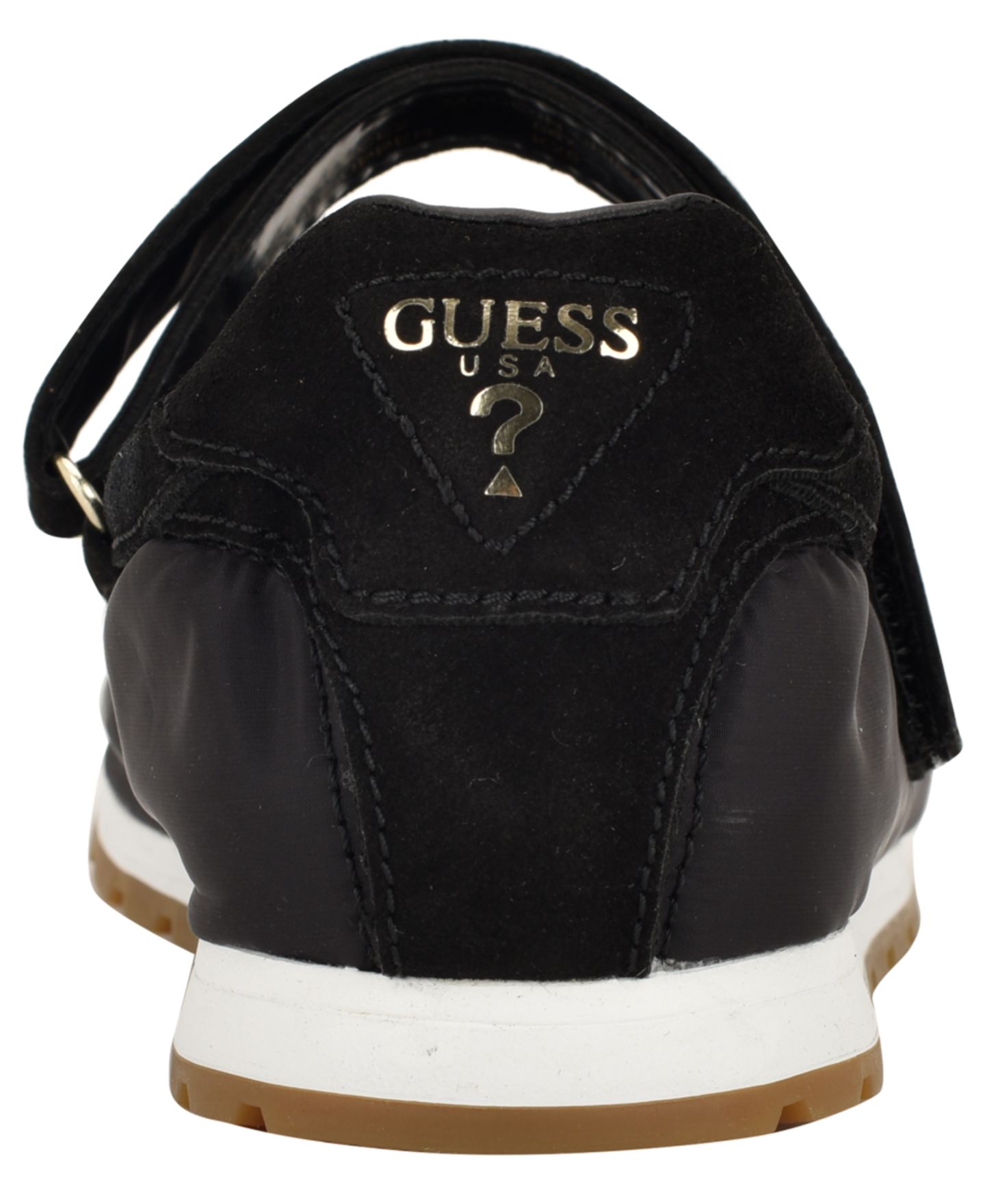Женские кроссовки GUESS Treece Suede Sporty Mary Jane, цвет: Чёрный замшевый — фото 3