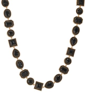 Rhinestone Metal-tone Statement Necklace