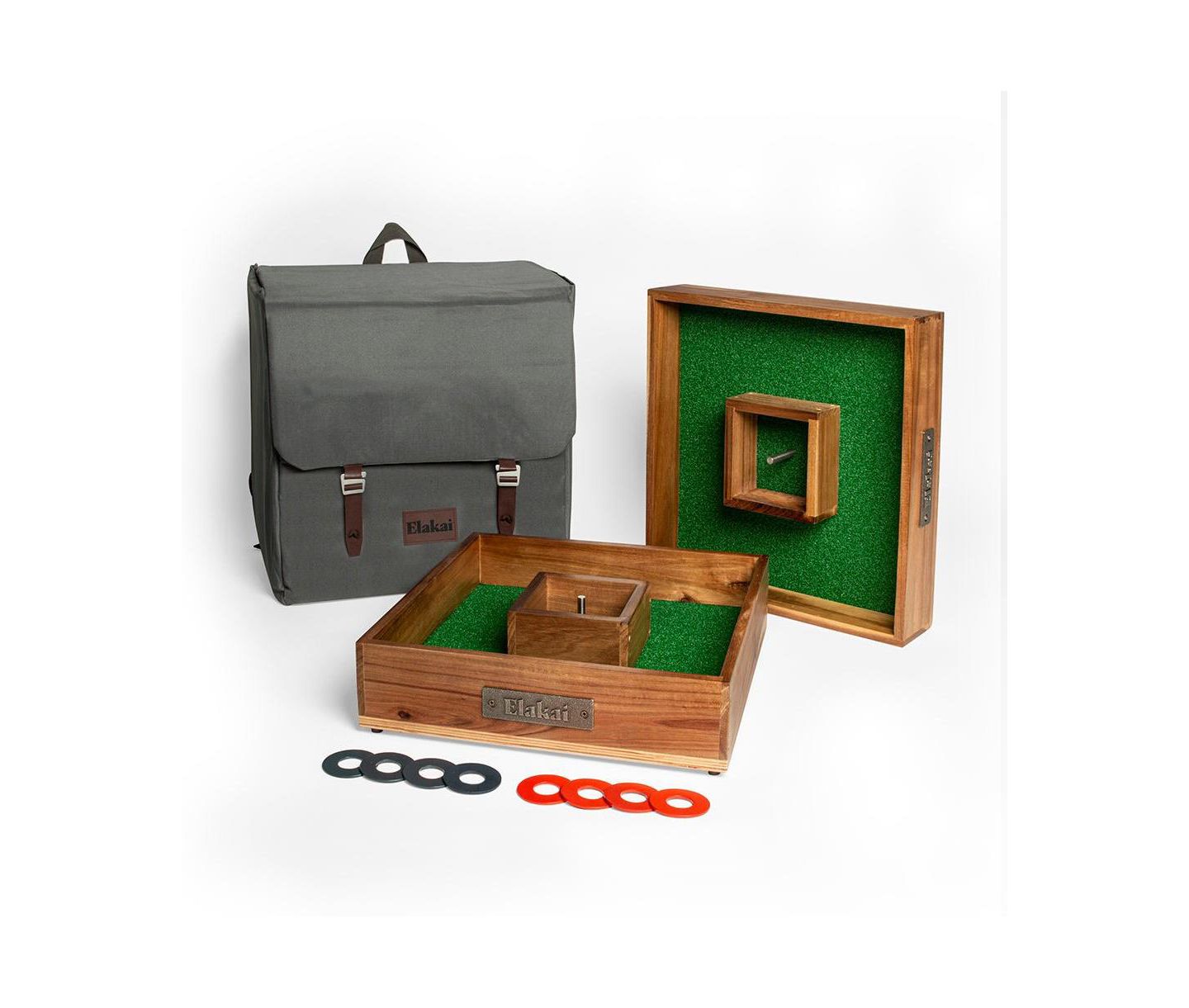 Детская игрушка Elakai Forester 18" Acacia Wood Game-Over Pole Washer Toss Game, Ages 14+, цвет: Разноцветный — фото 1