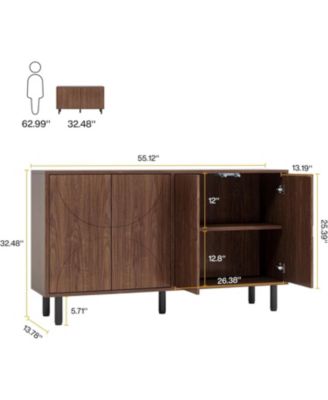 Sideboard Buffet Cabinet with Storage, 55"