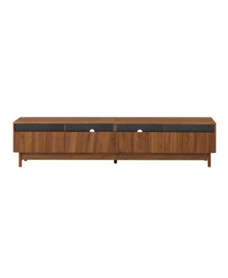 78" Cabinet TV Stand with Glass and Drawer