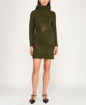 Juniors' Turtle Neck Sweater Dress
