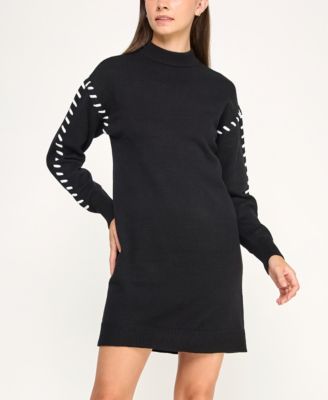 Juniors' Relaxed Crewneck Sweater Dress