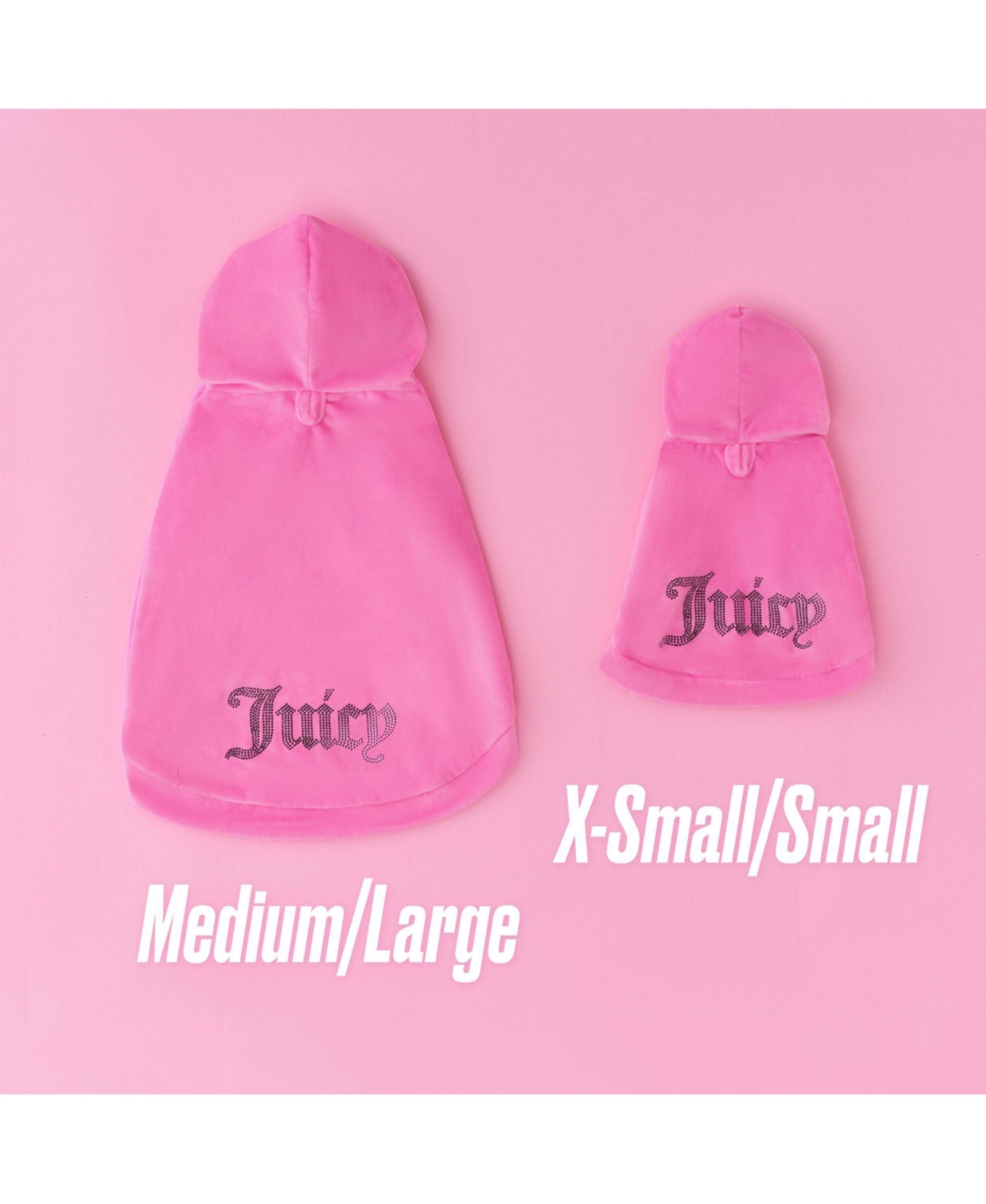 Juicy Couture Bling Velour Pet Hoodie