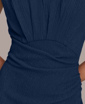 Women's Side-Ruched Midi Dress