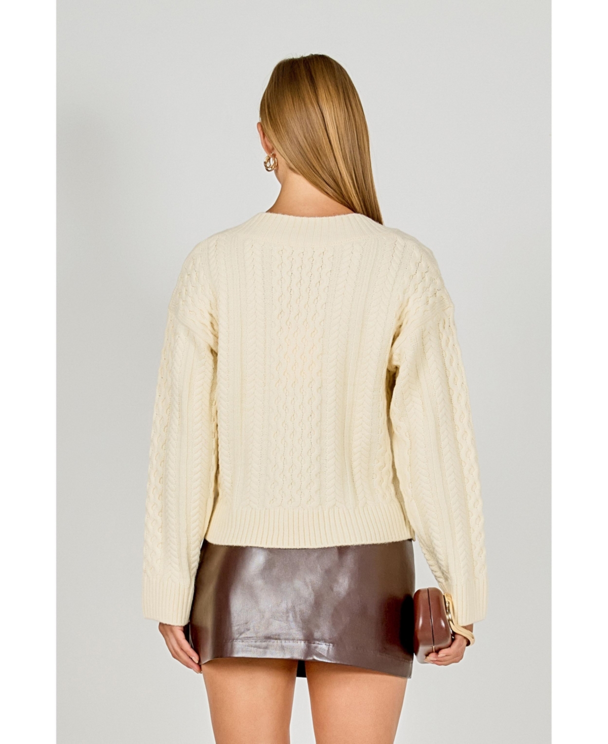 endless rose Women's Cable Knit Sweater