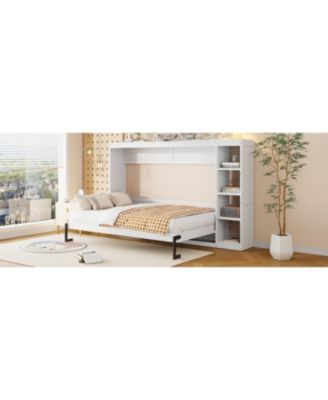 Full Size Murphy Bed with Bookshelf