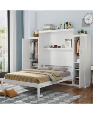 Murphy Bed with Wardrobes & Shelves