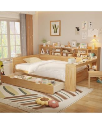 Pc Wooden Storage Desk Daybed