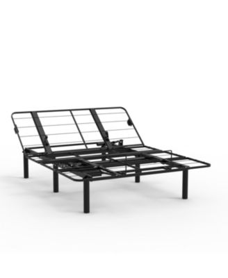 Zero-Clearance Adjustable Bed Base Frame Head and Foot Incline Quiet Motor Queen Size Zero Gravity, Dual USB A+C Ports