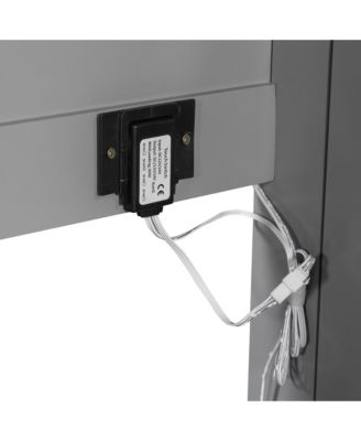 Queen Size Murphy Bed Wall Bed Modern design with LED Lights