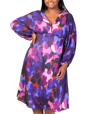 Plus Size Empire Waist Midi Dress