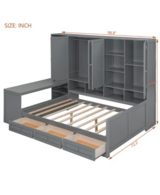 Daybed with Drawers & All-in-One Cabinet