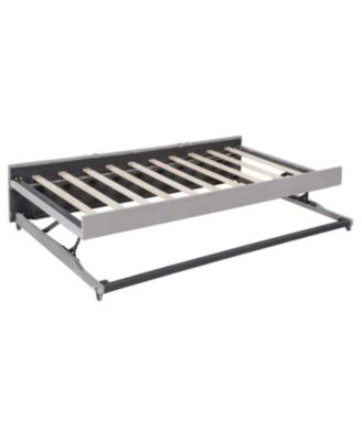 Upholstered L-Shaped Daybed with Twin Trundle & USB