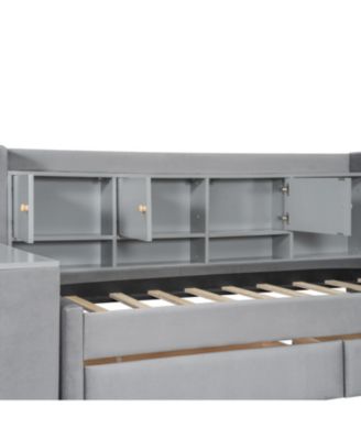 Upholstered Daybed with Drawers & Storage