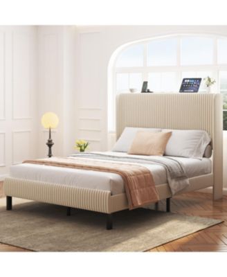 Platform Bed with Charging Station
