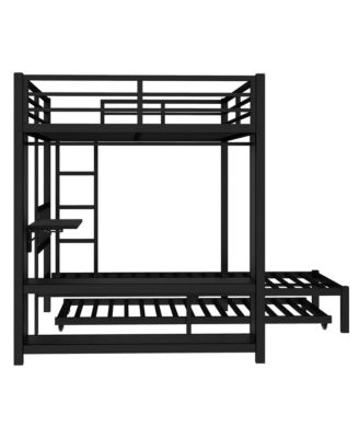 Full/Twin Bunk Bed- Wardrobe, Trundle, Desk, Ladders