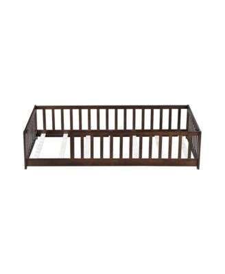 Twin Floor Bed with Fence