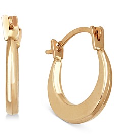 Children's Small Round Hoop Earrings in 14k Gold