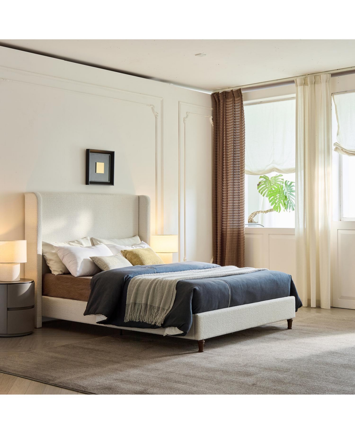 Streamdale Furniture Streamdale Harper Tall Upholstered Bed - Queen