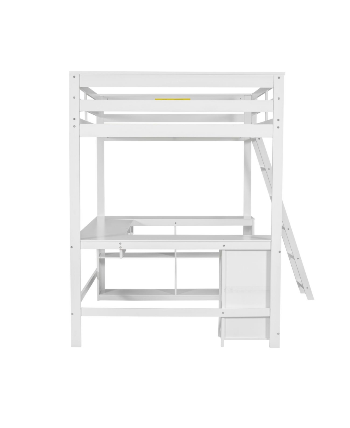 Streamdale Furniture Loft Bed with U-Desk, Drawers & Shelves