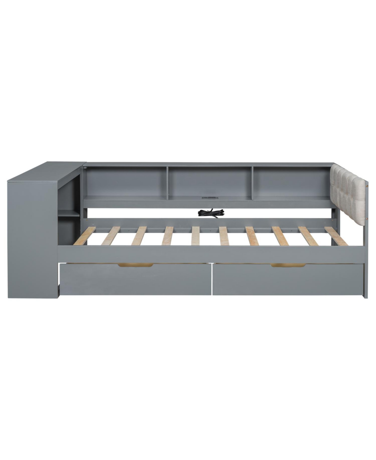 Streamdale Furniture Twin Platform Bed with Storage, Charging Station