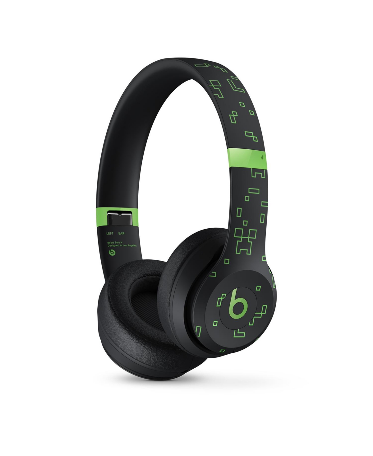 Beats Solo 4 Bluetooth Wireless On-Ear Headphones - Minecraft Special Edition - Charged Black