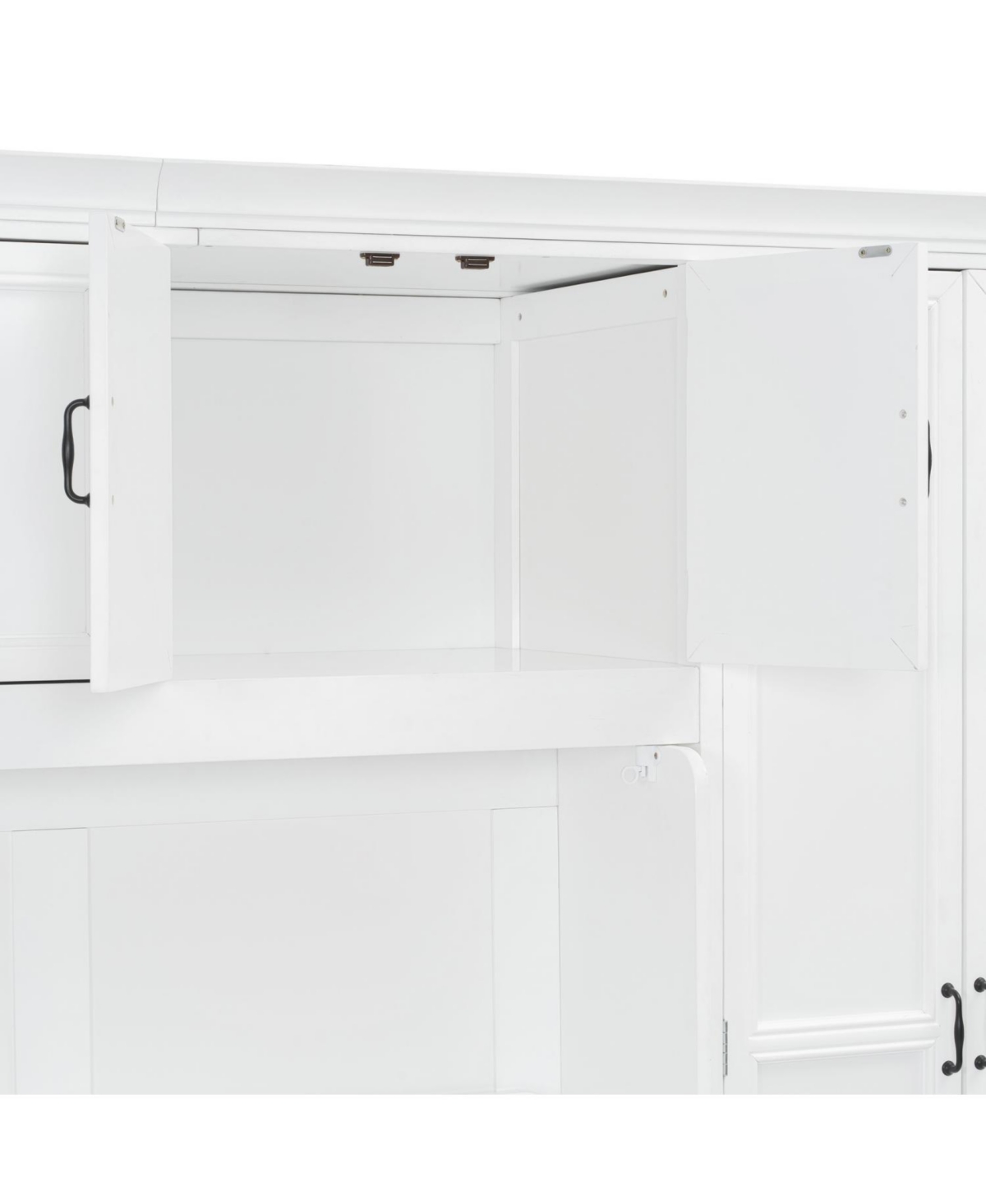 Streamdale Furniture Twin Size Murphy Bed Wall Bed with Wardrobe, Cabinet and Desk