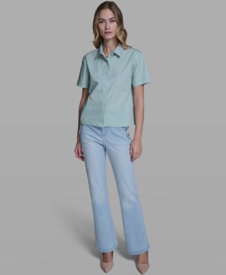 Women's Short-Sleeve Collared Top