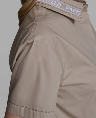 Women's Short-Sleeve Collared Top