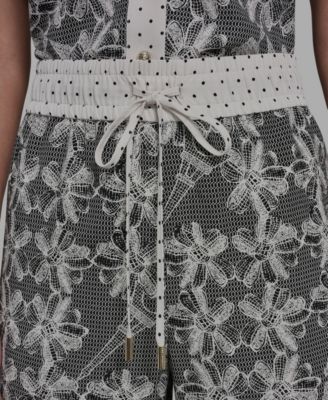 Women's Lace Print Soft Pull-On Pants