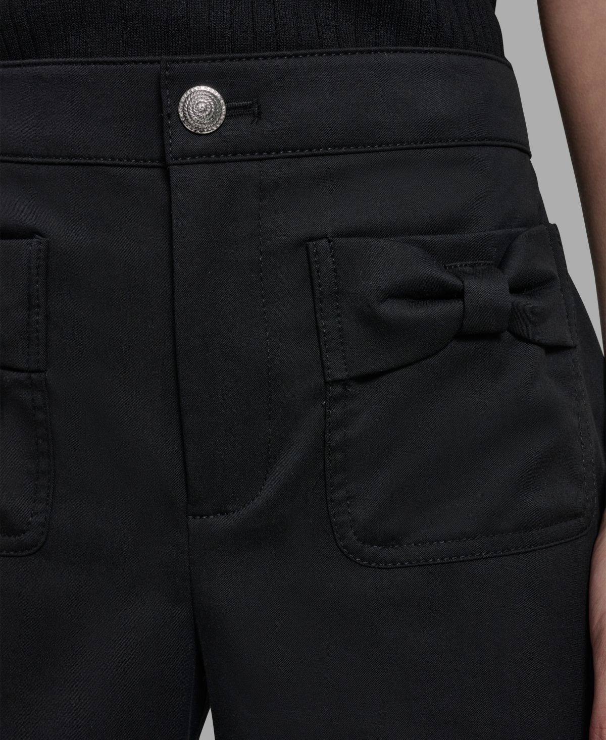 Karl Lagerfeld Paris Women's Straight Bow Pocket Pants