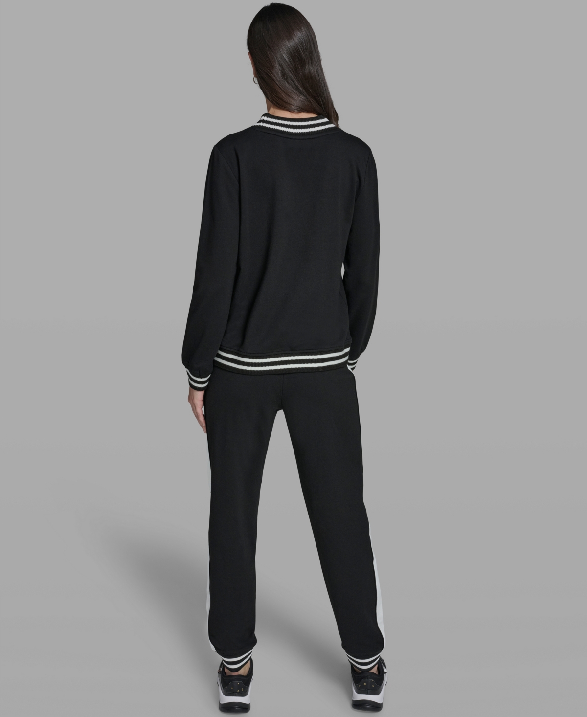 Karl Lagerfeld Paris Women's and Choupette V-Neck Knit Top