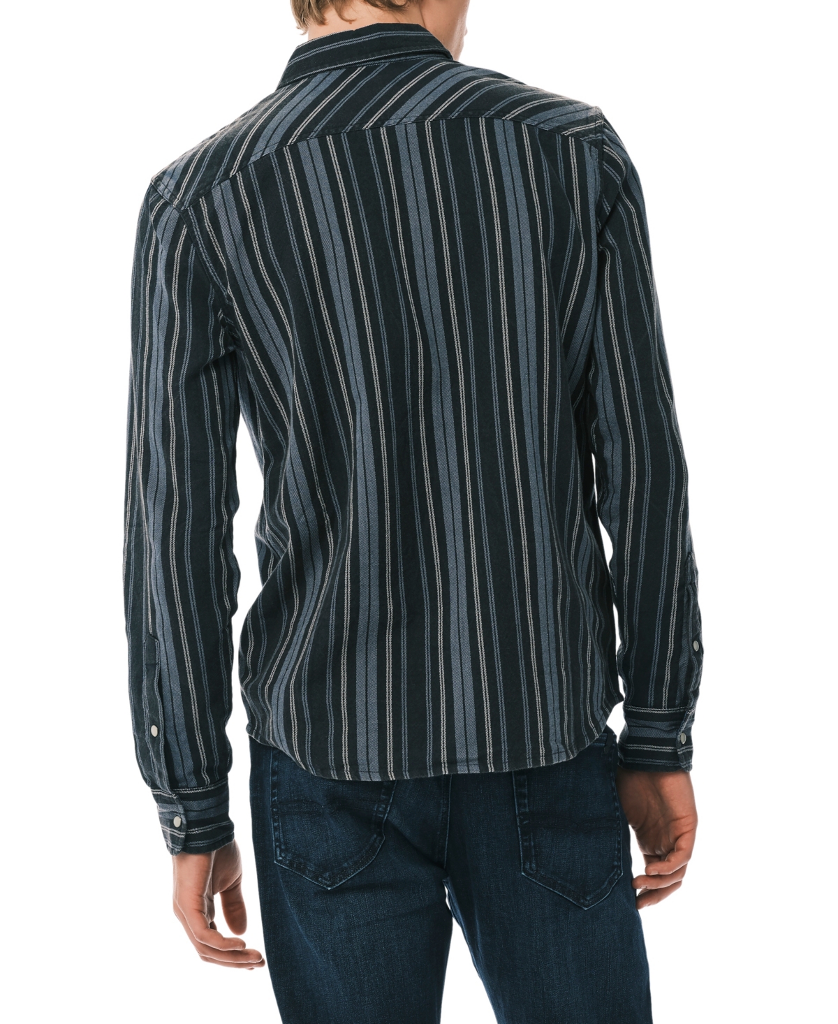 Buffalo David Bitton Men's Sierra Striped Western Spread Collar Shirt