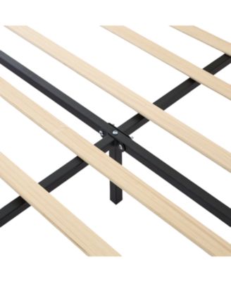 Queen Upholstered LED Platform Bed