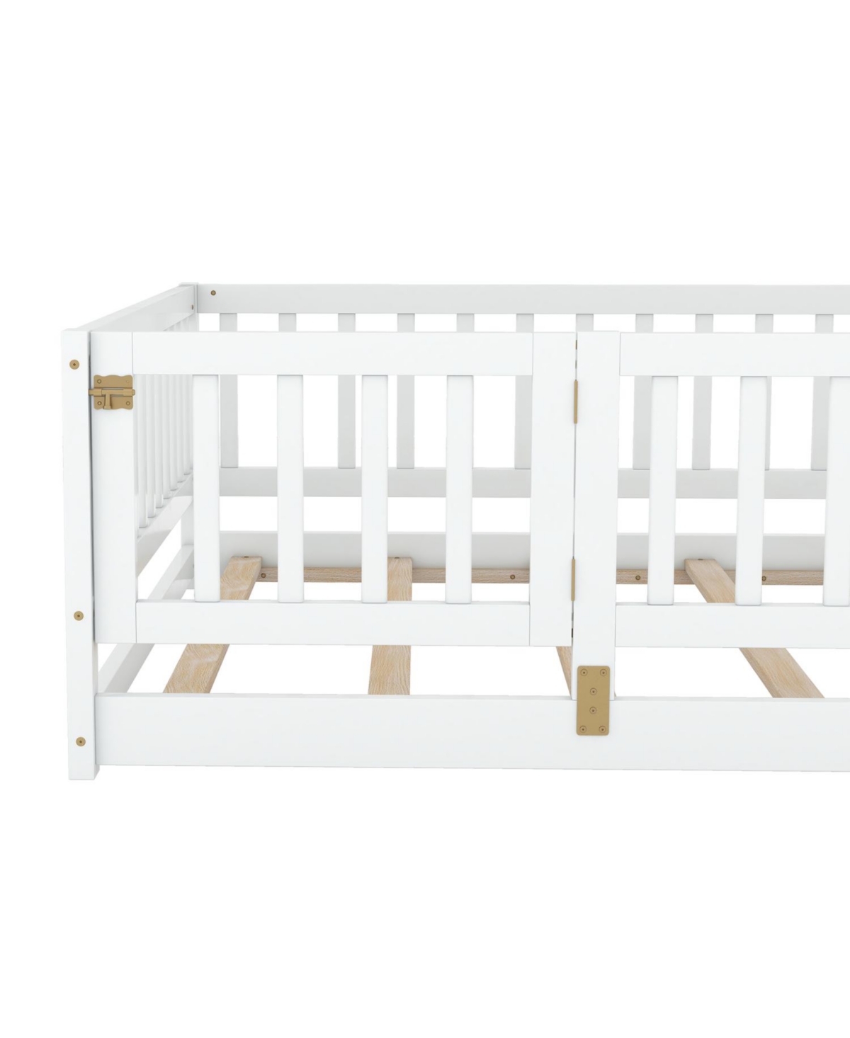 Streamdale Furniture Montessori Floor Bed with Fence & Door