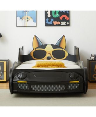 Cool Cartoon Car Bed - Kids' Racing Bed with Stylish Dog Design