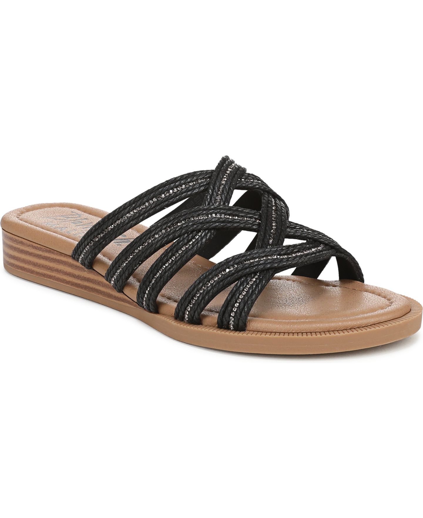Женские сандалии Blowfish Malibu Addison 2 Slide, цвет: Чёрная искусственная кожа — фото 1