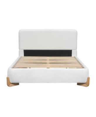 Elegant Boucle Upholstered Bed Luxurious & Comfortable Centerpiece