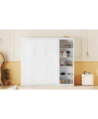 Streamdale Full Size Murphy Bed Wall Bed with Shelves