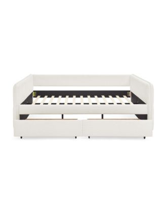  Boucle Tufted Daybed with Trundle and Drawers (Queen)