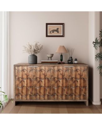 Farmhouse Accent Cabinet with 4 Doors