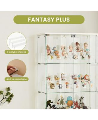 + 4-Tier + Glass + Locks & Acrylic Shelves + Display Cabinet