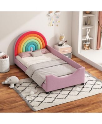 Rainbow Twin Daybed Cute Princess Bed for Kids