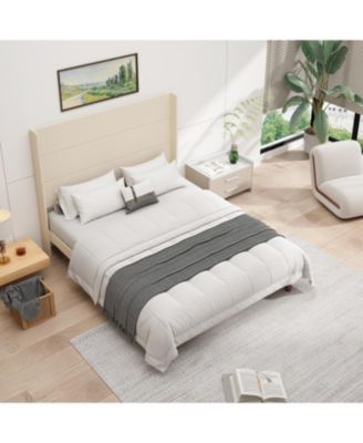 Elegant High Headboard Queen Bed