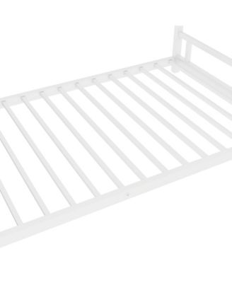 Metal Twin over Twin Bunk Bed/ Heavy-duty Sturdy Metal/ Noise Reduced/ Safety Guardrail/No Box Spring Needed